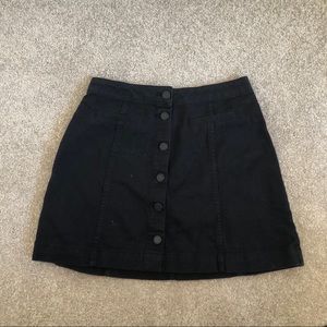 Black Button Up Skirt